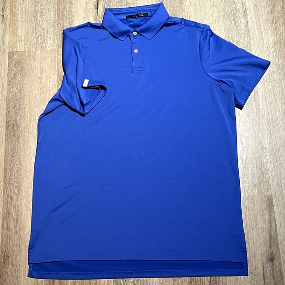 RLX Ralph Lauren Mens Golf Shirt L Cobalt Blue Casual EUC - Picture 1 of 5